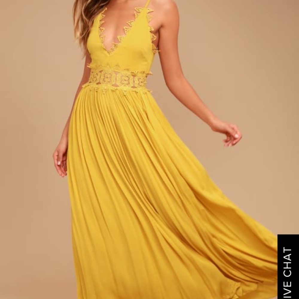 Yellow maxi dress
